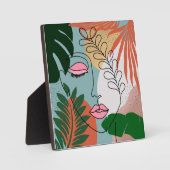 Natural Boho tropische Darstellung Fotoplatte (Vorderseite)