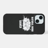 ​Natural Born Gamer - Splatter Style Gaming T-Shir iPhone 15 Hülle (Rückseite (Horizontal))
