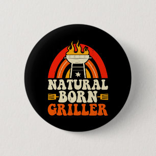 Natural Born Griller Retro Bbq Smoke Master Button