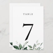 Natural Botanic Greenerity Tischnummer Card (Vorne/Hinten)