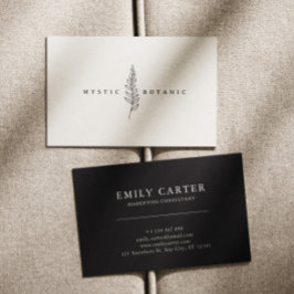 Natural Botanic Leaf Moderne Visitenkarte