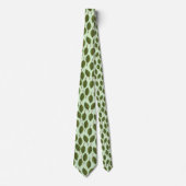 "Natural Botanical Green Blätter" Leafy Neck Tie Krawatte (Vorderseite)