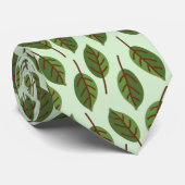 "Natural Botanical Green Blätter" Leafy Neck Tie Krawatte (Gerollt)