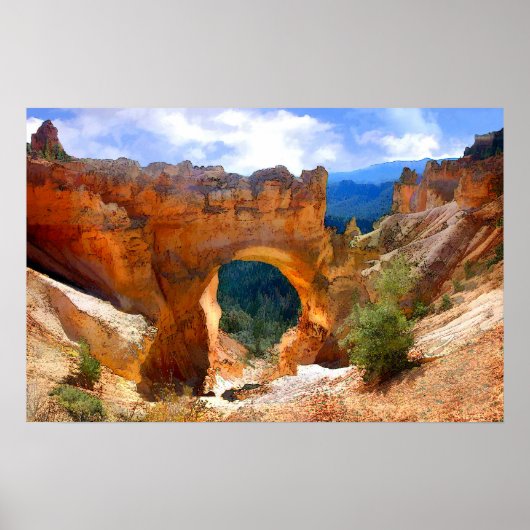 Natural Bridge Arch in Bryce Canyon NP-Realismus Poster (Vorne)