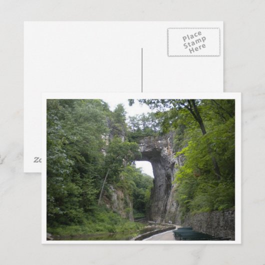 Natural Bridge Postcard Postkarte (Vorne/Hinten)