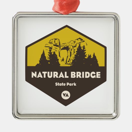 Natural Bridge Staat Park, Virginia Ornament Aus Metall (Vorne)