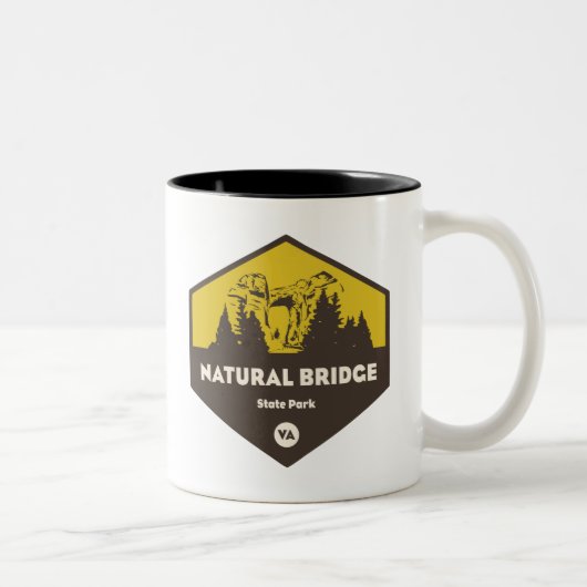 Natural Bridge Staat Park, Virginia Zweifarbige Tasse (Rechts)