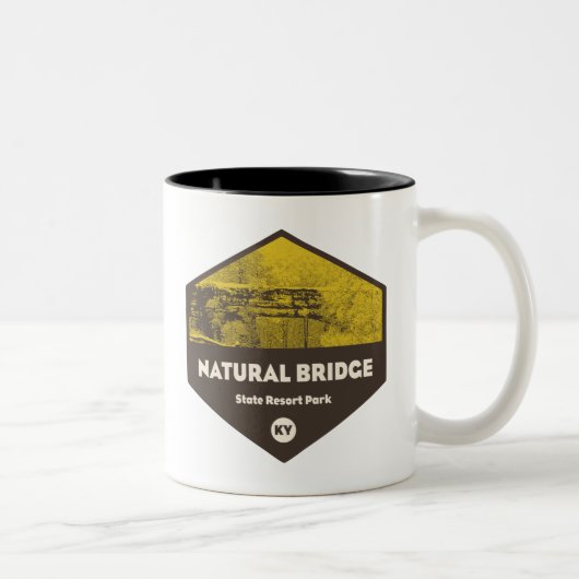 Natural Bridge Staat Resort Park Kentucky Zweifarbige Tasse (Rechts)
