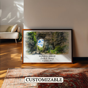 Natural Bridge Virginia Poster, Aquarell, Maßgesch Poster