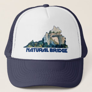 Natural Bridge Virginia Staatskarte Truckerkappe