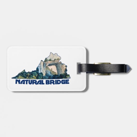 Natural Bridge Virginia State Karte Gepäckanhänger (Rückseite horizontal)