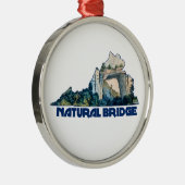Natural Bridge Virginia State Map Ornament Aus Metall (Rechts)