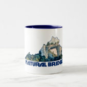 Natural Bridge Virginia State Map Zweifarbige Tasse (Mittel)