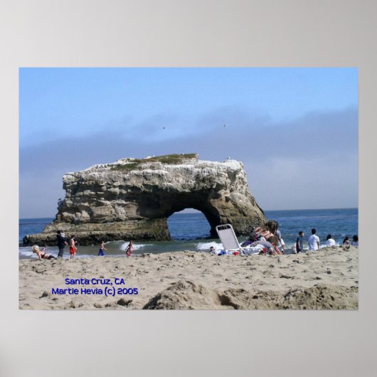 Natural Bridges Beach Print - Wählen Sie Ihre Rahm Poster (Vorne)