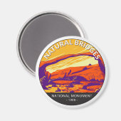 Natural Bridges National Monument Utah Circle Magnet (Vorderseite/Rückseite)