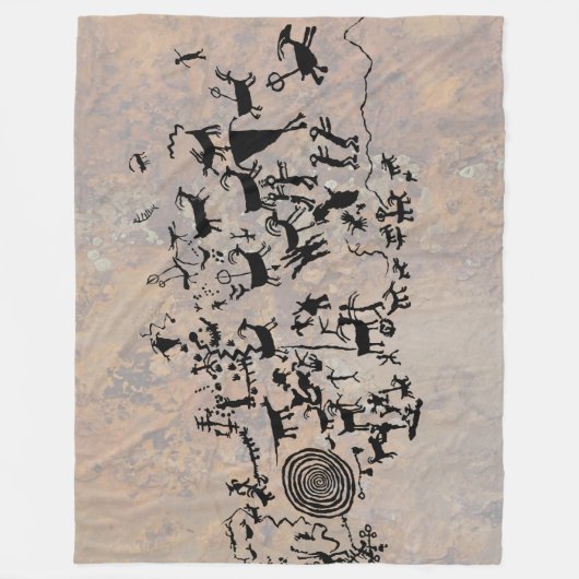 Natural Bridges Petroglyph Panel Fleecedecke (Vorderseite)