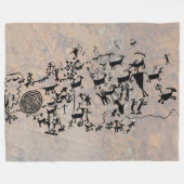 Natural Bridges Petroglyph Panel Fleecedecke (Vorderseite (Horizontal))