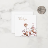 Natural Brown Gold Rose Danke Karte (Vorderseite/Rückseite Beispiel)