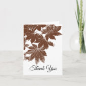 Natural Brown Herbstlaubs Beileid Vielen Dank Dankeskarte (Vorderseite)
