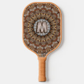 Natural Browns Mandala Muster Pickleball Paddle (Vorderseite)