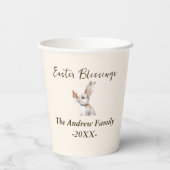 Natural Bunny Custom Bunny Ostern Pappbecher (Rückseite)