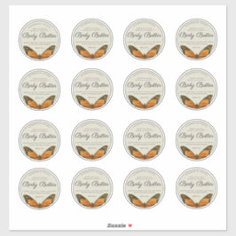 Natural Butterfly Body Butter 2.5" Produktkennzeic Aufkleber