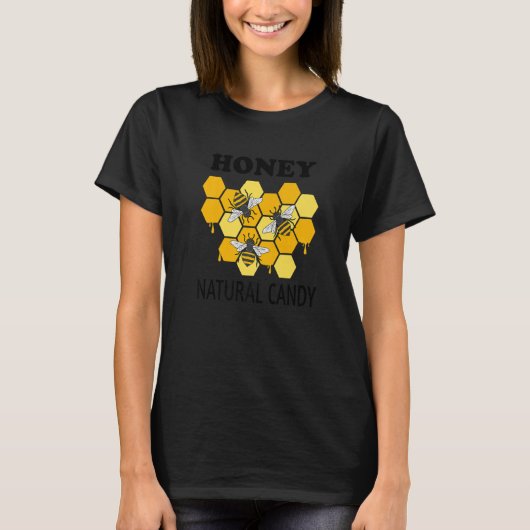 Natural Candy Funny Quote Wildlife Honey Bees Prem T-Shirt (Vorderseite)