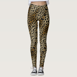 Natural Cheetah Print Leggings