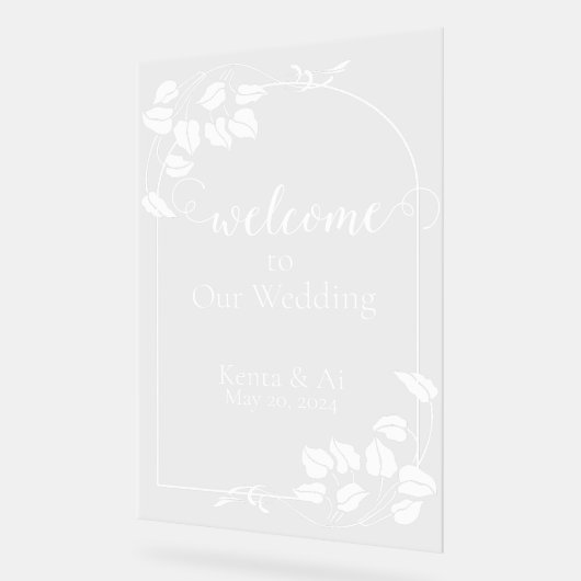 Natural Chic Wedding Acrylic Sign Acrylschild (Winkel)