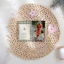 Natural Colors Minimalistisch Holiday Foto Card