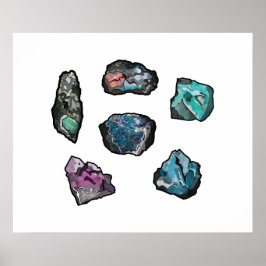 Natural Crystal Rock Collection Poster