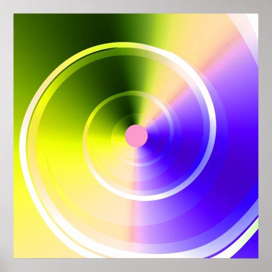 Natural Cycle Psychedelic Hypnotic Swirl Vortex Poster (Vorne)