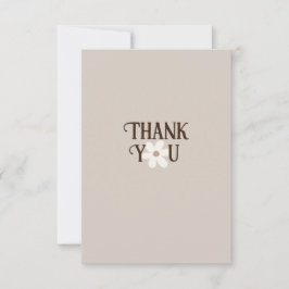 Natural Daisy Boho Vielen Dank Karte