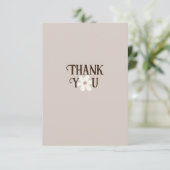 Natural Daisy Boho Vielen Dank Karte (Stehend Vorderseite)