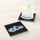 Natural Deep Blue Flourite Glass Untersetzer (Schrägansicht)
