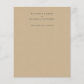 Natural Earth Rustic Woodland Herbstlaubs Hochzeit (Rückseite)