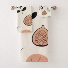 Natural Ease – Fine-Line Leaf Art Towel Badhandtuch Set