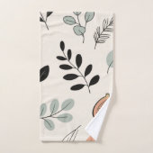 Natural Ease – Fine-Line Leaf Art Towel Badhandtuch Set (Handtuch)