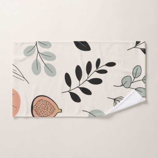 Natural Ease – Fine-Line Leaf Art Towel Badhandtuch Set (Handtuch)