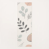 Natural Ease – Fine-Line Leaf Art Towel Yogamatte (Vorderseite)