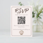 Natural Elegant Beach Seashell Enclosure Card Begleitkarte (Stehend Vorderseite)