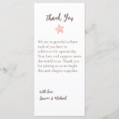 Natural Elegant Beach Seashell Flat Program Programm (Rückseite)