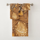 Natural Ethno Braun Mandala - Bad  Badhandtuch Set (Insitu)