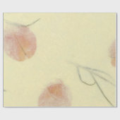 Natural Floral Kraft Earth Orange Petals Mulberry Geschenkpapier (Flach)