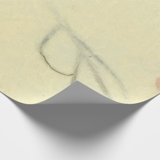 Natural Floral Kraft Earth Orange Petals Mulberry Geschenkpapier (Ecke)