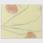 Natural Floral Kraft Earth Poppes Petals Mulberry Geschenkpapier (Flach)