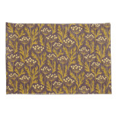 Natural Floral Pattern: Golden Accents Dark Canva Kissenbezug (Rückseite-Rechts)