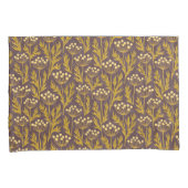 Natural Floral Pattern: Golden Accents Dark Canva Kissenbezug (Vorderseite-Rechts)