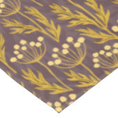 Natural Floral Pattern: Golden Accents  Dark Canva Tischdecke (Schrägansicht)