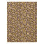 Natural Floral Pattern: Golden Accents  Dark Canva Tischdecke (Vorderseite)